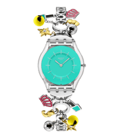 Swatch Mother like no other SS08Z106G - cassa trasparente - bracciale acciaio - quadrante turchese